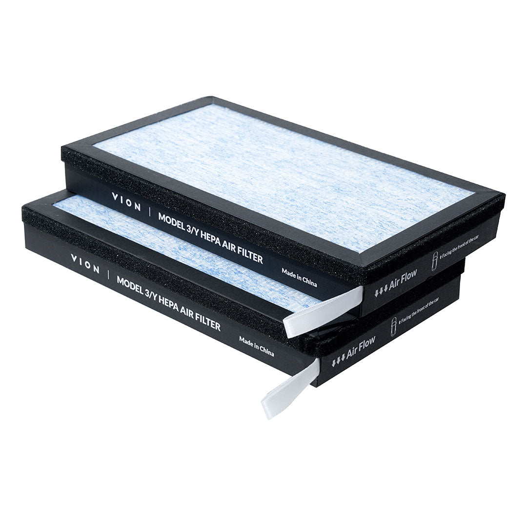 Model 3/Y HEPA Activated Carbon Air Filters (2 Packs)