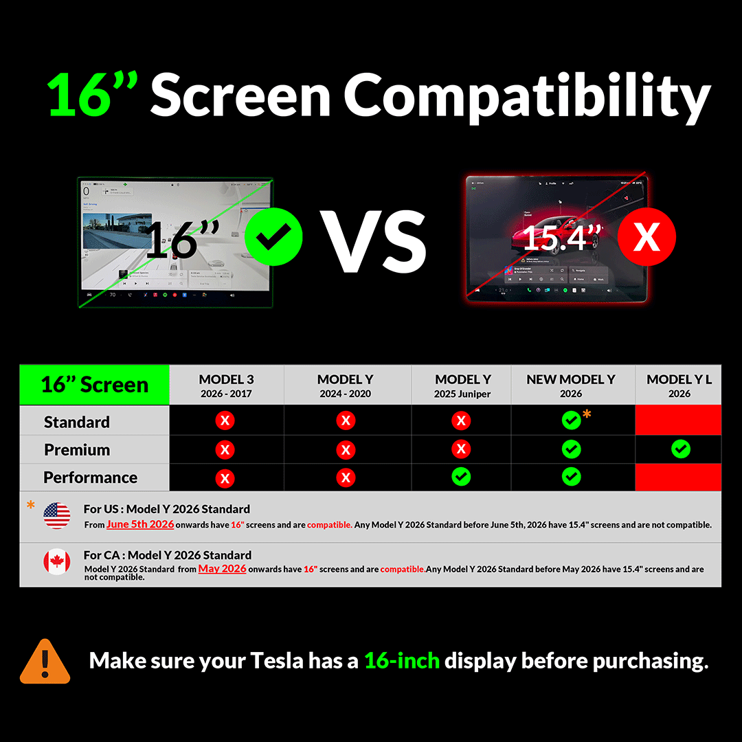 Model Y Ultra-Clear 16" Screen Protector