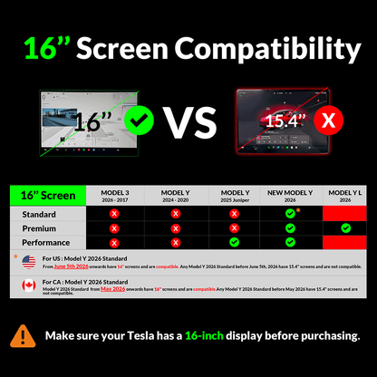 Model Y Ultra-Clear 16" Screen Protector